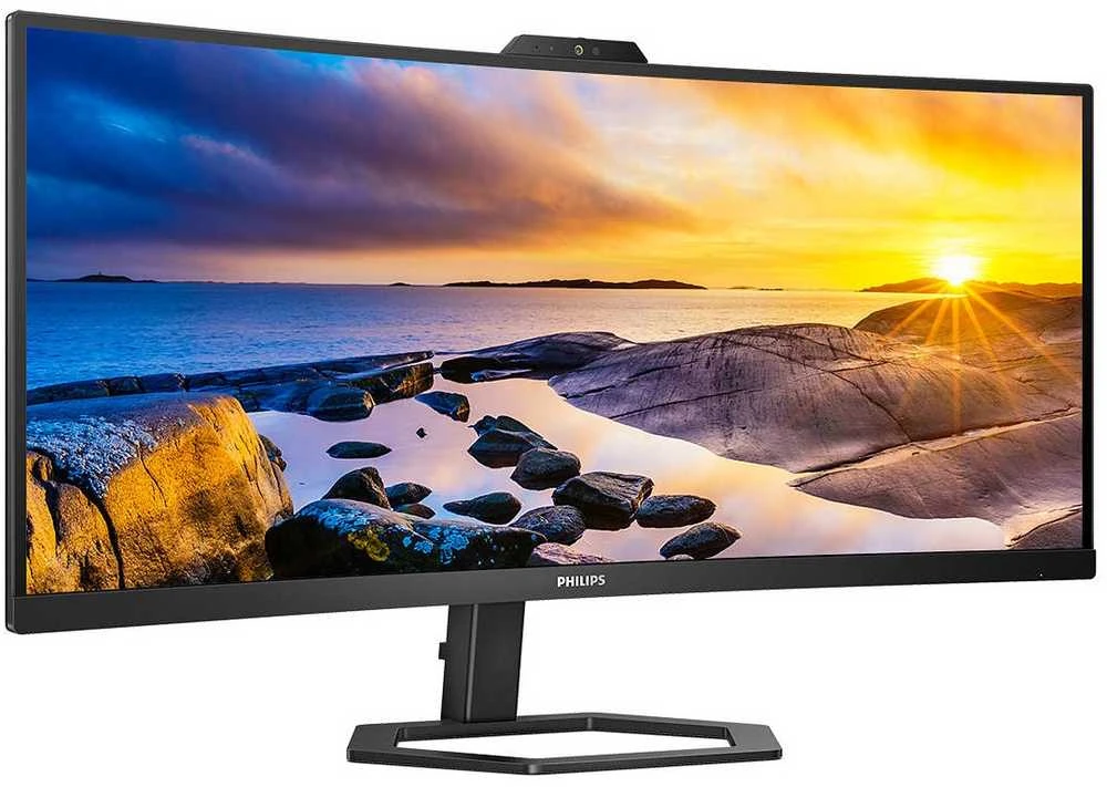 Monitorius Mmd monitoriai Ekranai PHILIPS 34E1C5600HE/00 34 colių 3440x1440 VA lenktas H/A 130 mm ULTRAWIDE USB-C ekranas