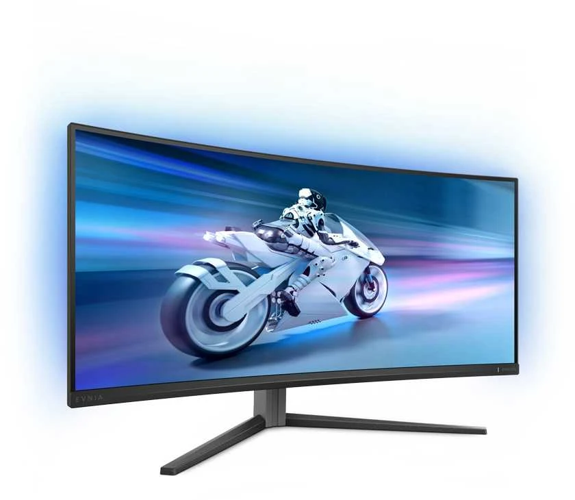 Monitorius Philips Evnia Curved Gaming Monitor, OLED 3440x1440, Juodas/Pilkas 34M2C6500/00