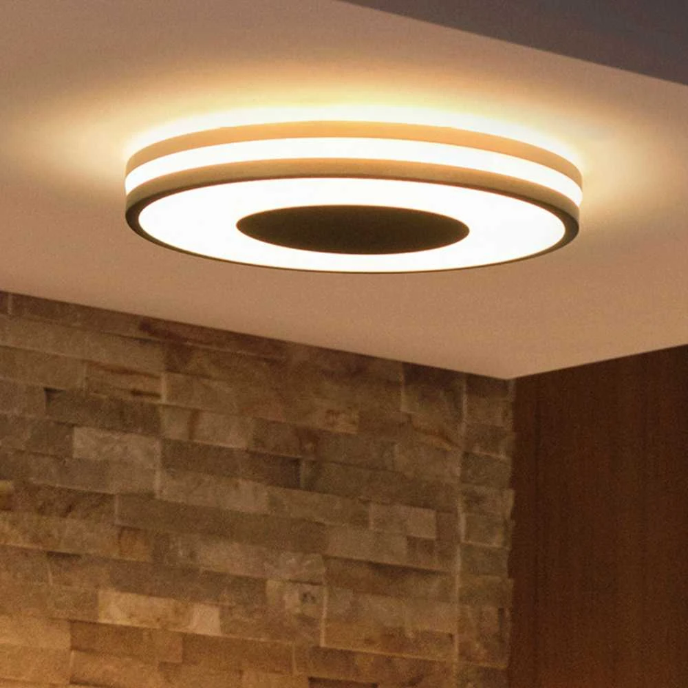 Lubinis šviestuvas Philips Hue Be baltos atmosferos išmanusis lubų šviestuvas, juodas