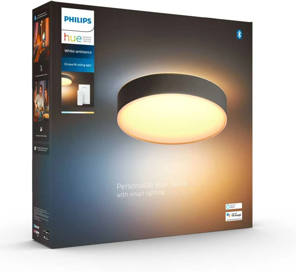 Lubinis šviestuvas Philips Hue Enrave juodas M