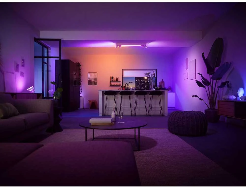 Philips Hue Baltas & Color Ambiance Centris lubinis šviestuvas baltas • 4 taškų