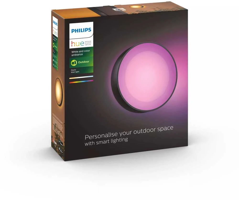 Philips Hue Sieninis lauko šviestuvas Daylo (Baltas ir spalvotas)