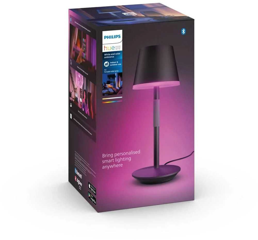 Philips Hue Baltas and colour ambience Nešiojamoji stalo lempa Hue Go