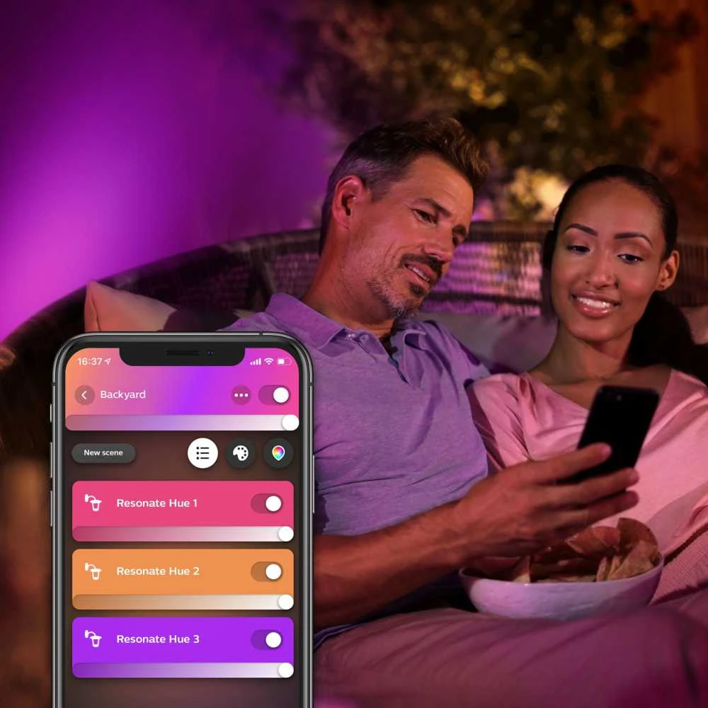 Philips Hue Sieninis lauko šviestuvas Resonate (Baltas ir spalvotas)