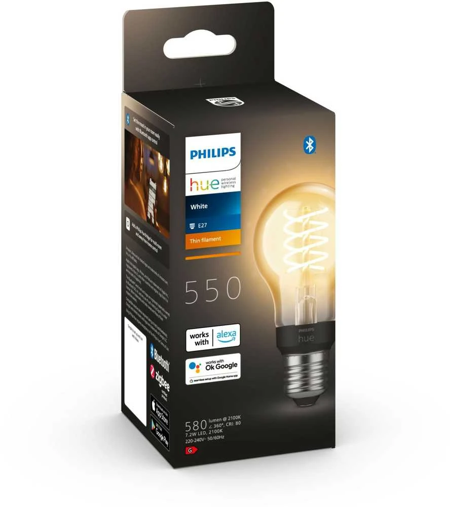 Philips Hue Baltos šviesos E27 lemputė su standartiniu kaitinimo siūlu