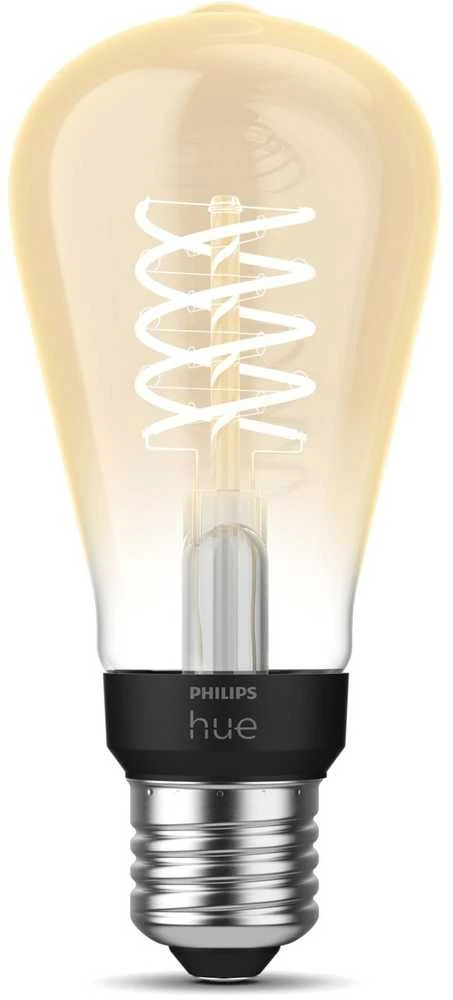 Philips Hue W 7.2W Filament ST64 E27 | E27 | 7 W | Minkštas baltas 2100K | Bluetooth ir Zigbee