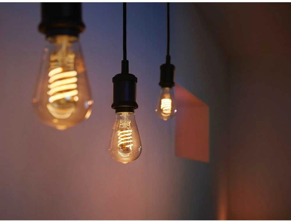 Philips Hue W 7.2W Filament ST64 E27 | E27 | 7 W | Minkštas baltas 2100K | Bluetooth ir Zigbee