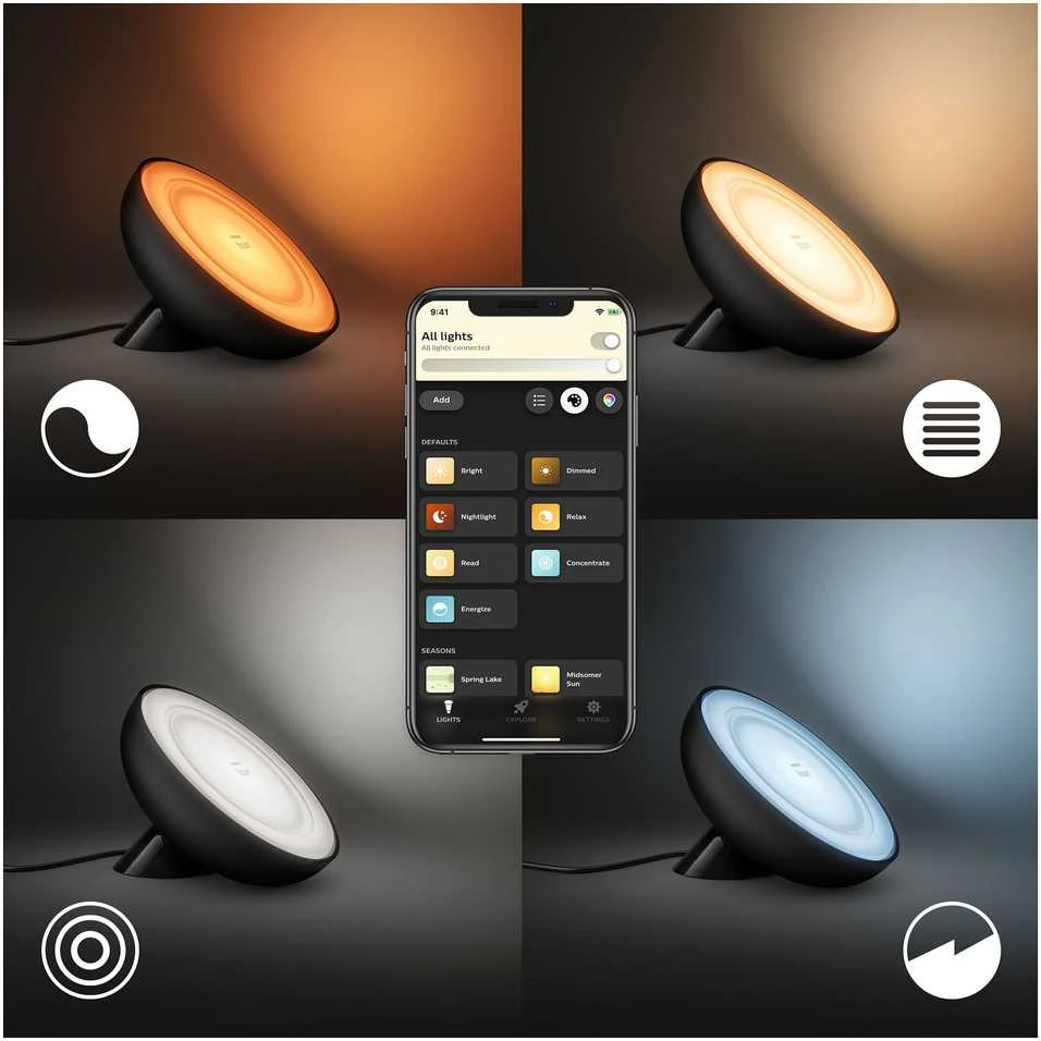 Philips Hue Bloom gen4 juodas BT