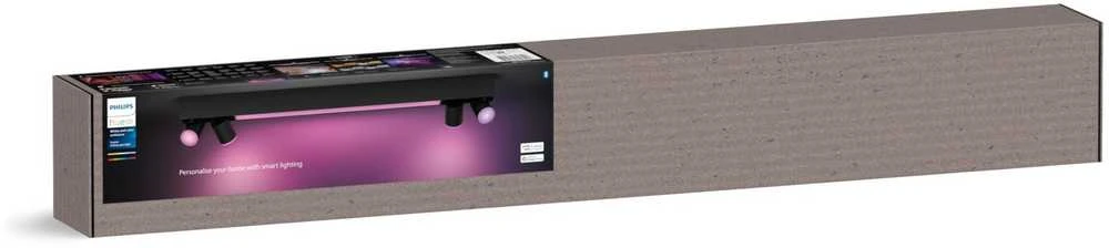 Philips Hue Baltas & Color Ambiance Centris lubinis šviestuvas juodas • 4 taškų