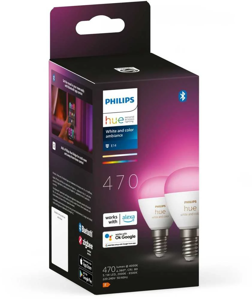 Philips Hue Baltas & Color Ambiance Luster 2er