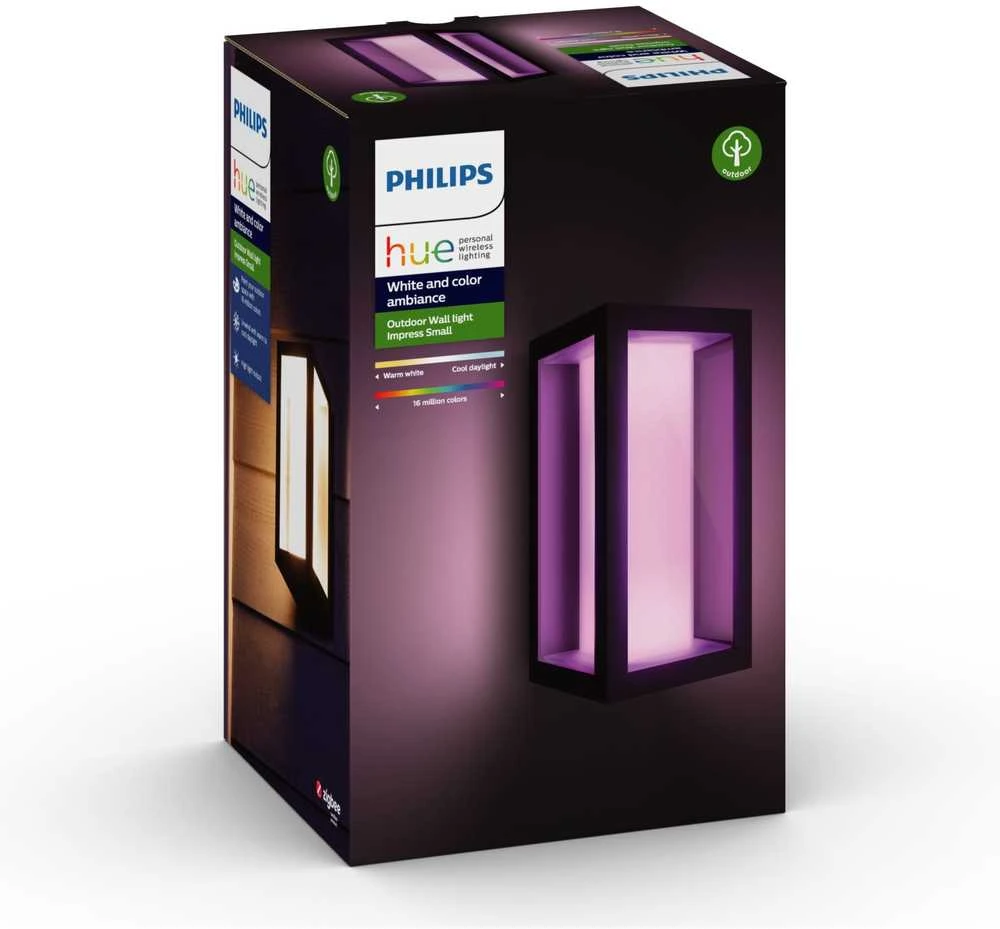 Philips Hue Impress sieninis lauko šviestuvas (Baltas ir spalvotas)