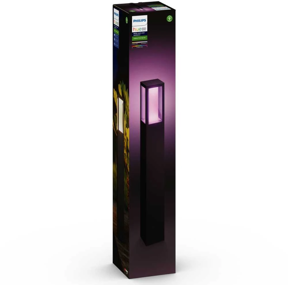 Philips Hue Impress stulpinis lauko šviestuvas (Baltas ir spalvotas)