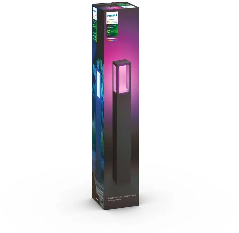 Philips Hue Impress stulpinis lauko šviestuvas (Baltas ir spalvotas)