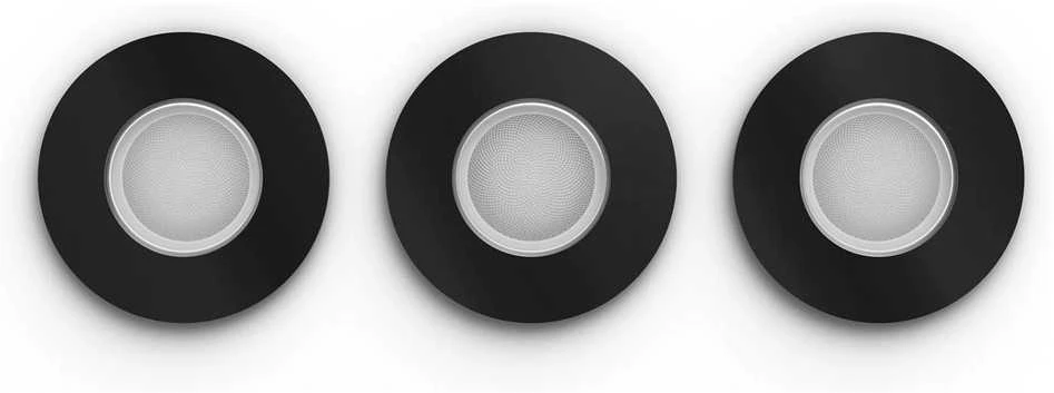 Philips Hue Baltas & Color Ambiance Xamento lubų taškas, įleidžiamas juodas • 3 vnt