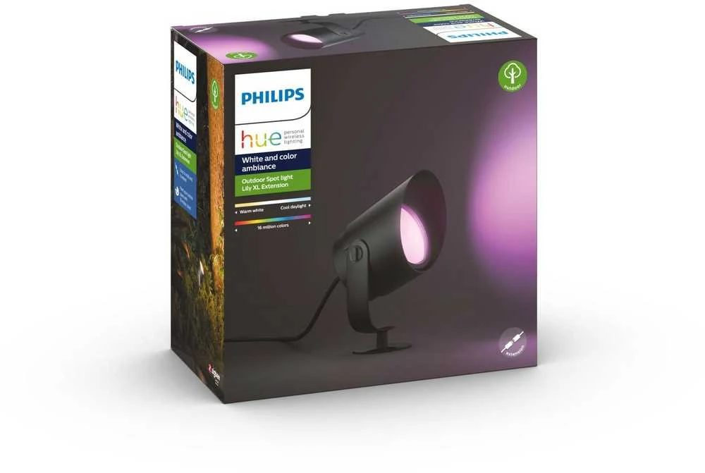 Philips Hue Lily XL juoda 1x15W