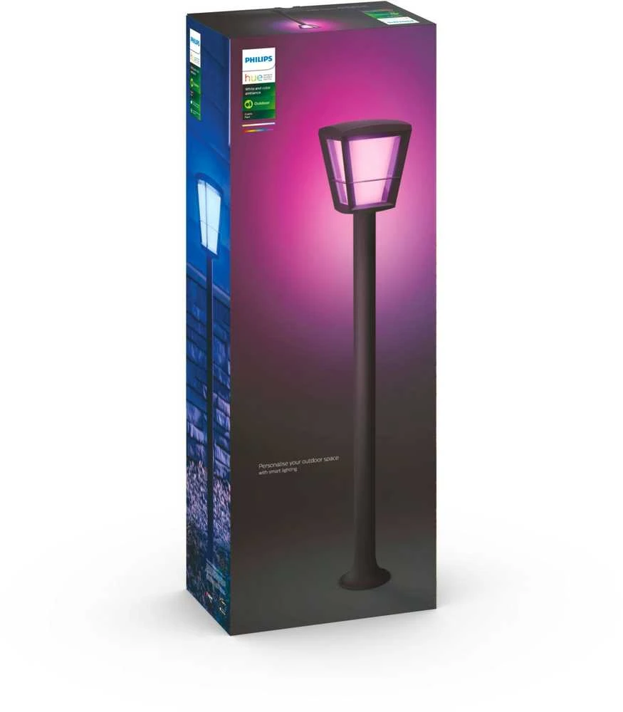 Philips Hue Baltas and colour ambience „Econic” stulpinis lauko šviestuvas