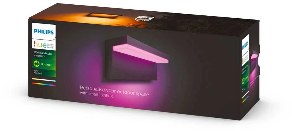 Sieninis šviestuvas Philips Hue Nyro kinkiet juodas 1x13.5 W