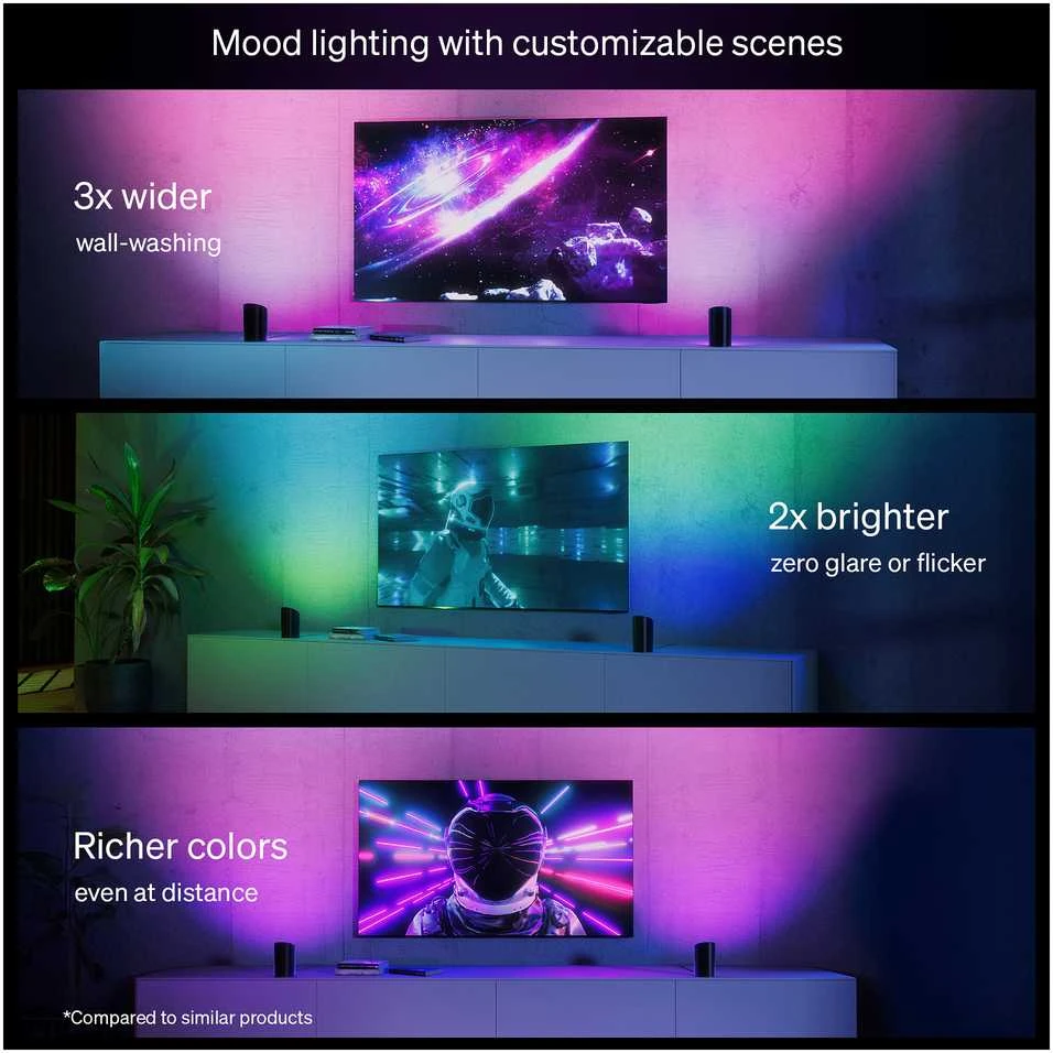 Šviestuvas Philips Hue Play Wall Washer, juodos spalvos, 1 vnt.