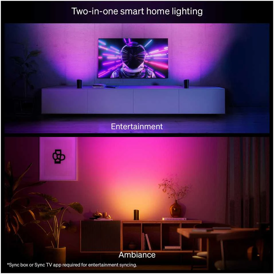 Šviestuvas Philips Hue Play Wall Washer, juodos spalvos, 1 vnt.