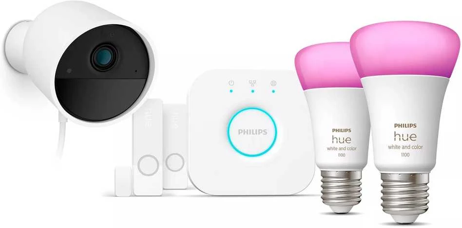 Philips Hue | Saugus kameros rinkinys WCA E27, tiltas, jutikliai