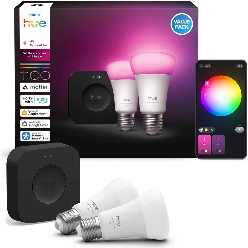 „Philips Hue Bridge Pro“ + 2 x E27