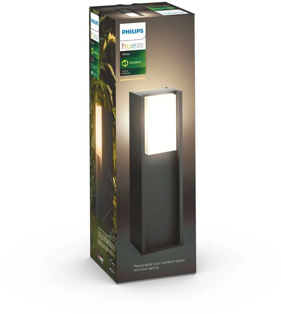 Philips Hue Stulpinis lauko šviestuvas Turaco (Baltos šviesos)