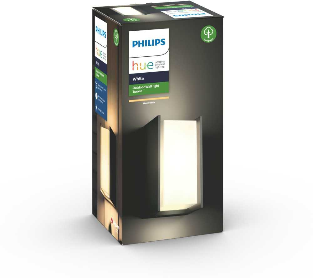 Sieninis šviestuvas Philips Hue balta Sieninis lauko šviestuvas „Turaco“