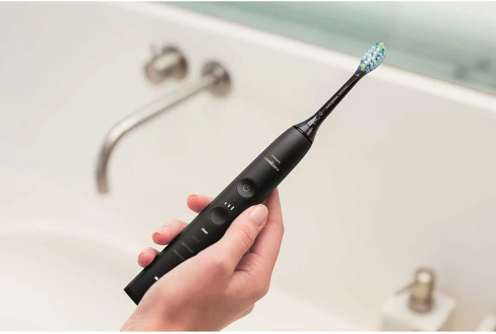 Elektriniai dantų šepetėliai Philips Sonicare DiamondClean 9000, HX9914/57, 2 vnt. (juodas ir baltas)