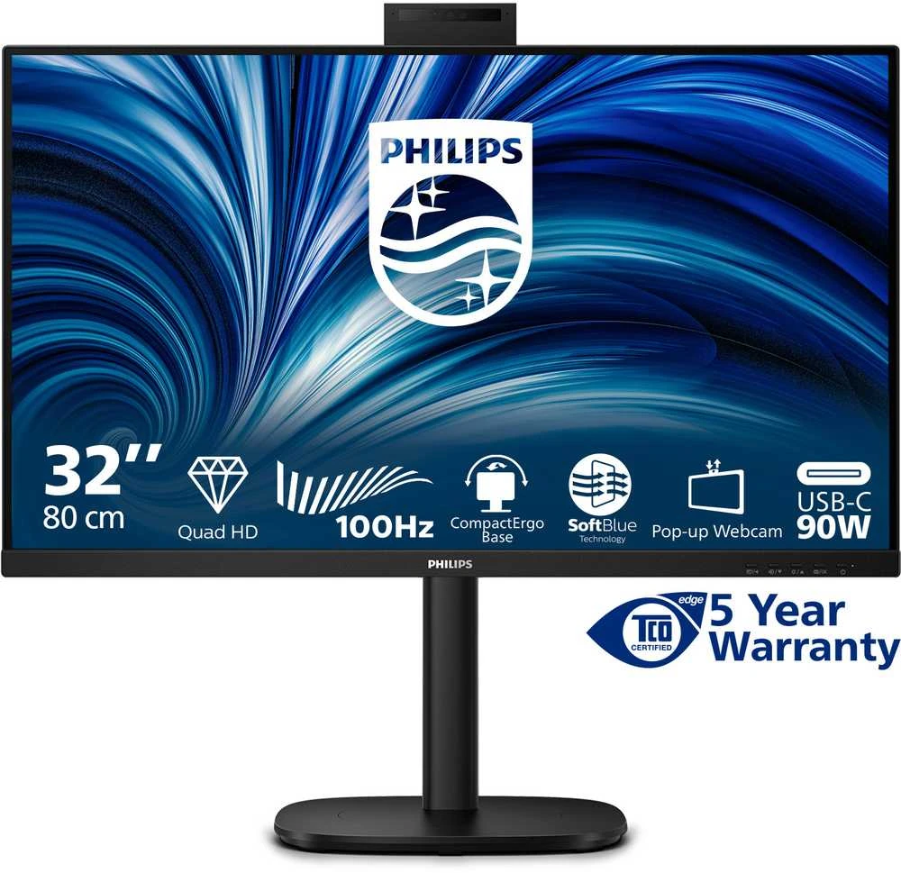 Monitorius „Philips 32B2U3601H/00“ – 100 Hz | QHD | IPS | 31,5 colio