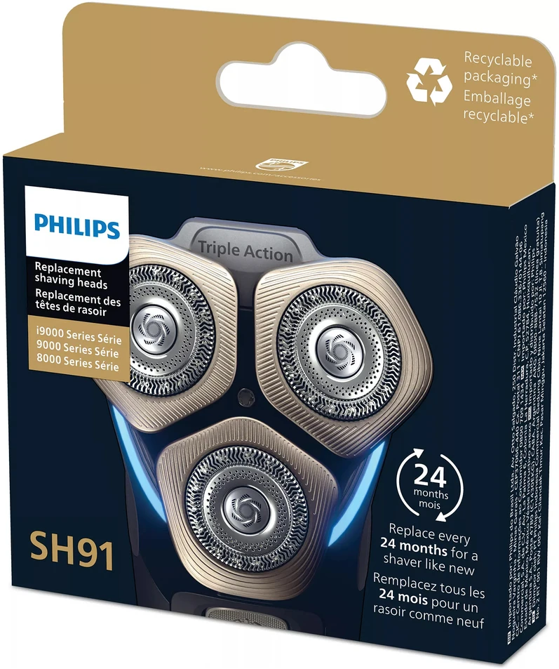 Philips Shaver series 9000 ir SP900 Keičiamos skutimo galvutės SH91/50