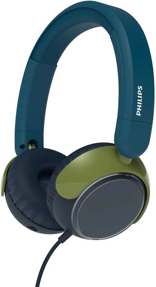 Laidinės vaikiškos ausinės Philips TAK2000CT/00, mėlynos ir žalios spalvos