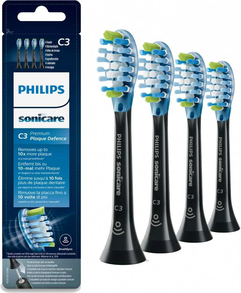 Philips Sonicare C3 Premium Plaque Defence Standartinės Sonic dantų šepetėlio galvutės HX9044/33