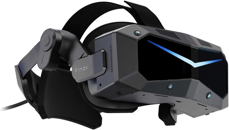 Pimax Crystal Super Ultrawide VR Headset, 3,840 x 3,840 pikselių, 90 Hz, 140° – juodas