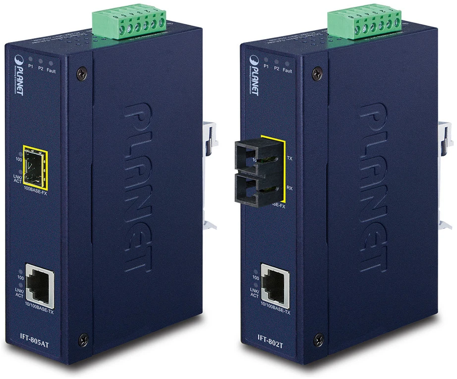 PLANET IFT-802T tinklo medijos keitiklis 200 Mbit/ai 1310 nm Mėlyna