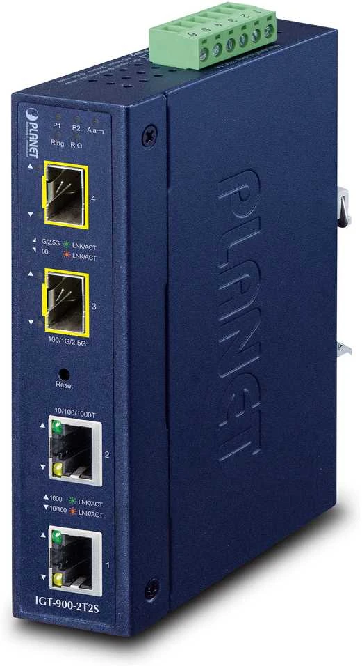 Planet IGT-900-2T2S konverteris su jungčių panele