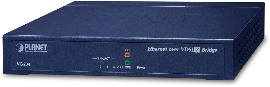 Planet VC-234 tinklo jungiklis Valdomas Fast Ethernet (10/100) Juodas 1U
