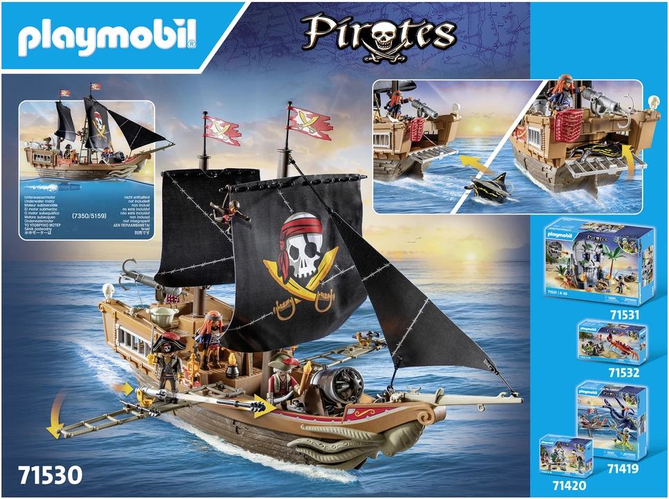 71530 PLAYMOBIL® Pirates, piratų laivas
