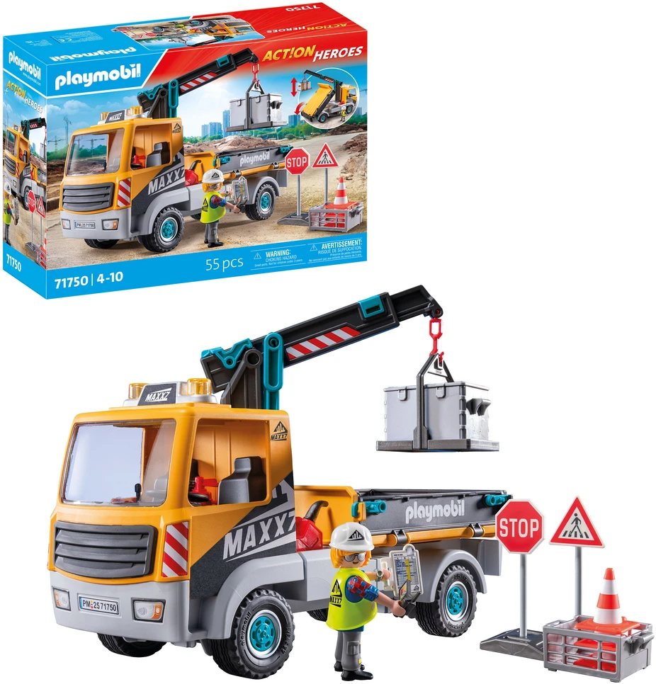 Playmobil Action Heroes 71750 Nuskendusi statybvietė su kranu