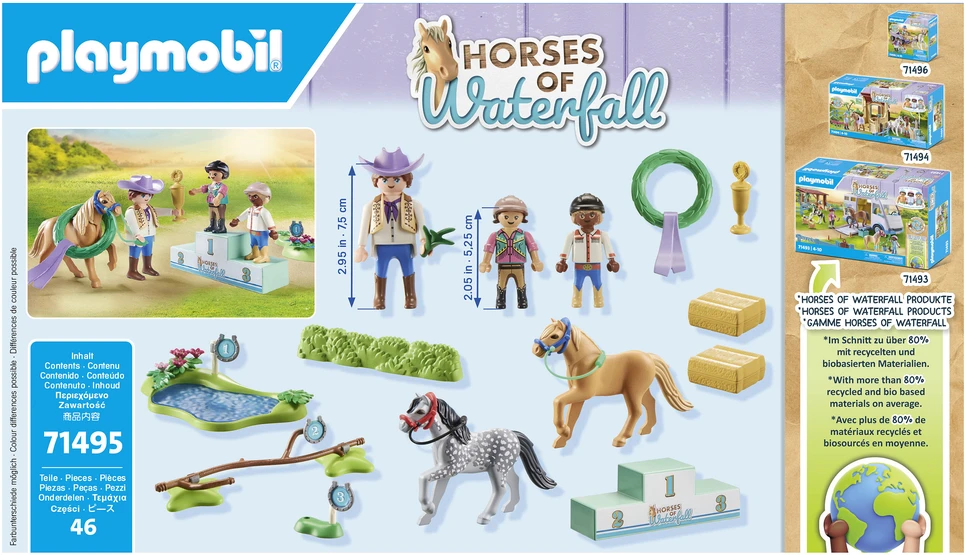 PLAYMOBIL HORSES OF WATERFALL Ponių turnyras 71495