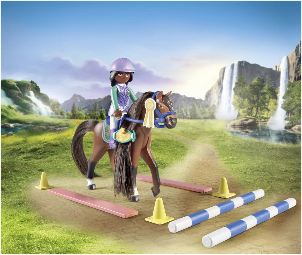 PLAYMOBIL WORLD OF HORSES Konkūro arena su Zoe ir Blaze 71355