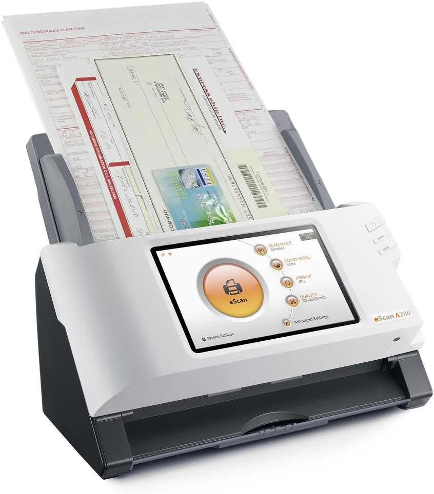 Skeneris Skaitytuvas su tiektuvu Plustek eScan A280 PLUS-ESCAN-A280 (216 x 356 mm, LAN, USB, WLAN)