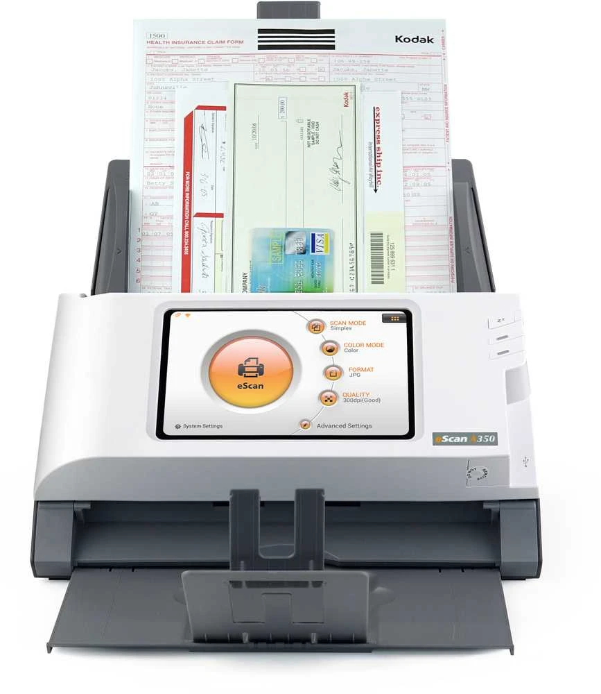 Skeneris Plustek ESCAN A350 ESSENTIAL/A4 DUPLEX ADF NETWORK SCANNER