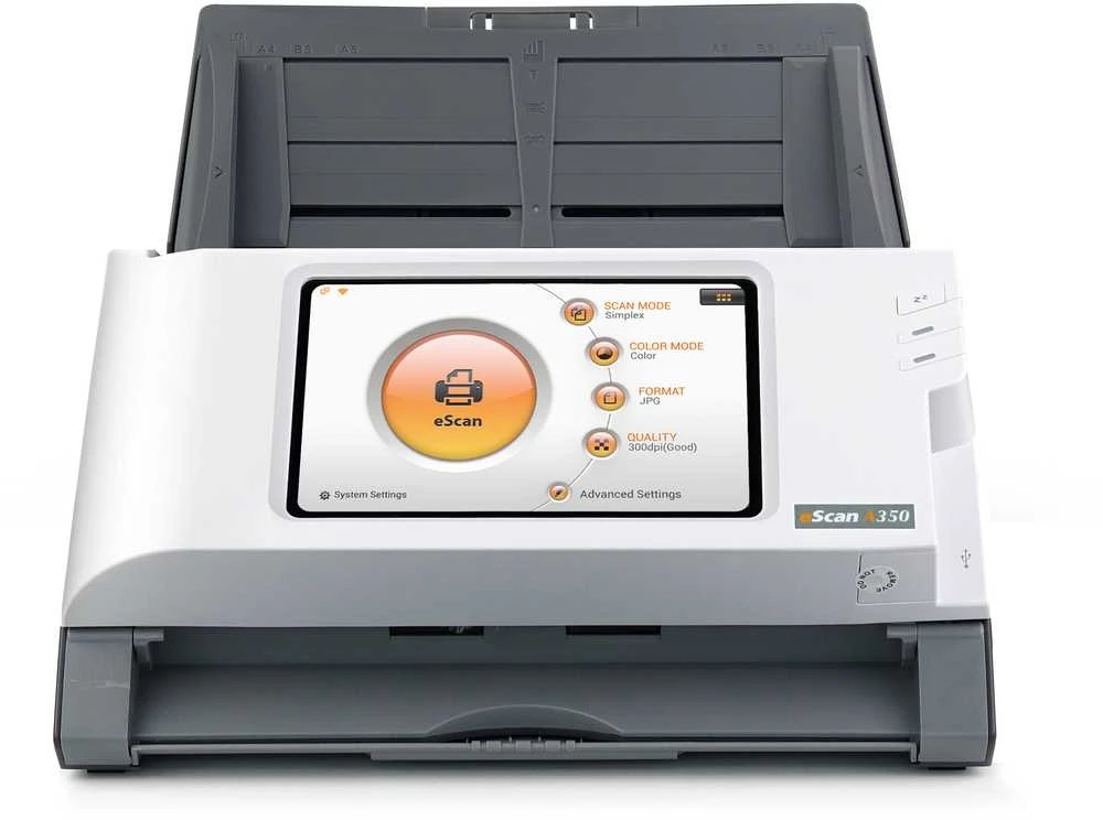 Skeneris Plustek ESCAN A350 ESSENTIAL/A4 DUPLEX ADF NETWORK SCANNER