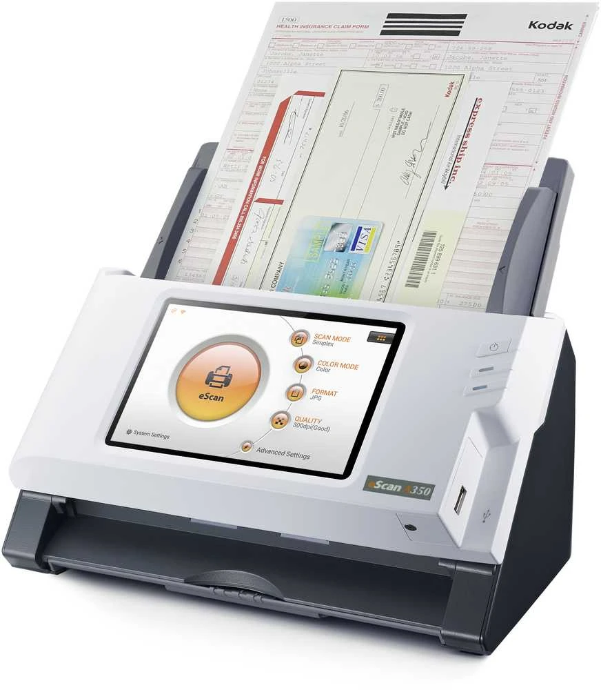 Skeneris Plustek ESCAN A350 ESSENTIAL/A4 DUPLEX ADF NETWORK SCANNER