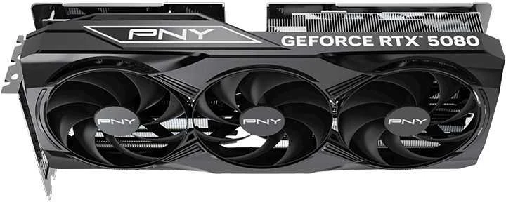 Vaizdo plokštė PNY GeForce RTX 5080 Triple Fan Grafikos plokštė, 16384 MB GDDR7