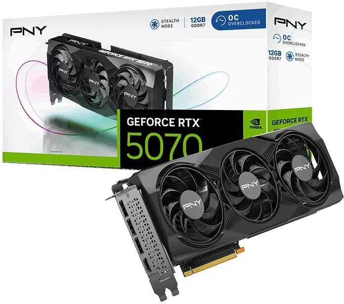 Vaizdo plokštė PNY GeForce RTX 5070 OC NVIDIA 12 GB GDDR7