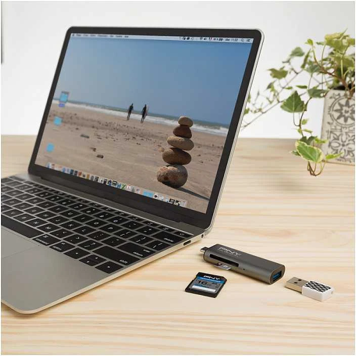 Pny Technologies PNY USB C / USB A adapterio kortelių skaitytuvas