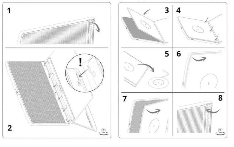 Dėklas PocketBook Charge - Canvas Juodas Cover for Era (HN-QI-PU-700-BK-WW)