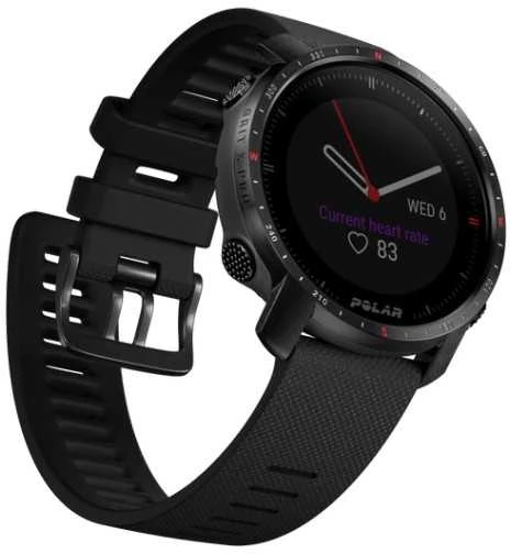 Išmanusis laikrodis Polar Grit X Pro Titan, Titano apvadas su juodu odiniu dirželiu