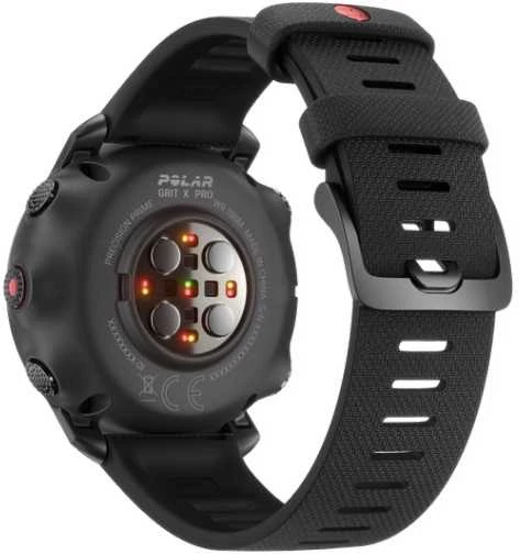 Išmanusis laikrodis Polar Grit X Pro Titan, Titano apvadas su juodu odiniu dirželiu